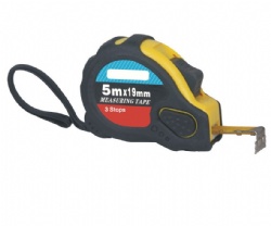 3 stops Steel Measuring Tape with rubber grip